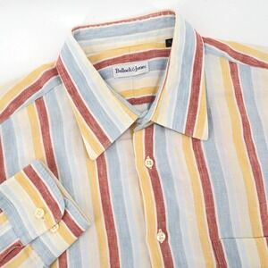 Bullock & Jones Button Down Shirt‎ Multi Color Striped Mens XL